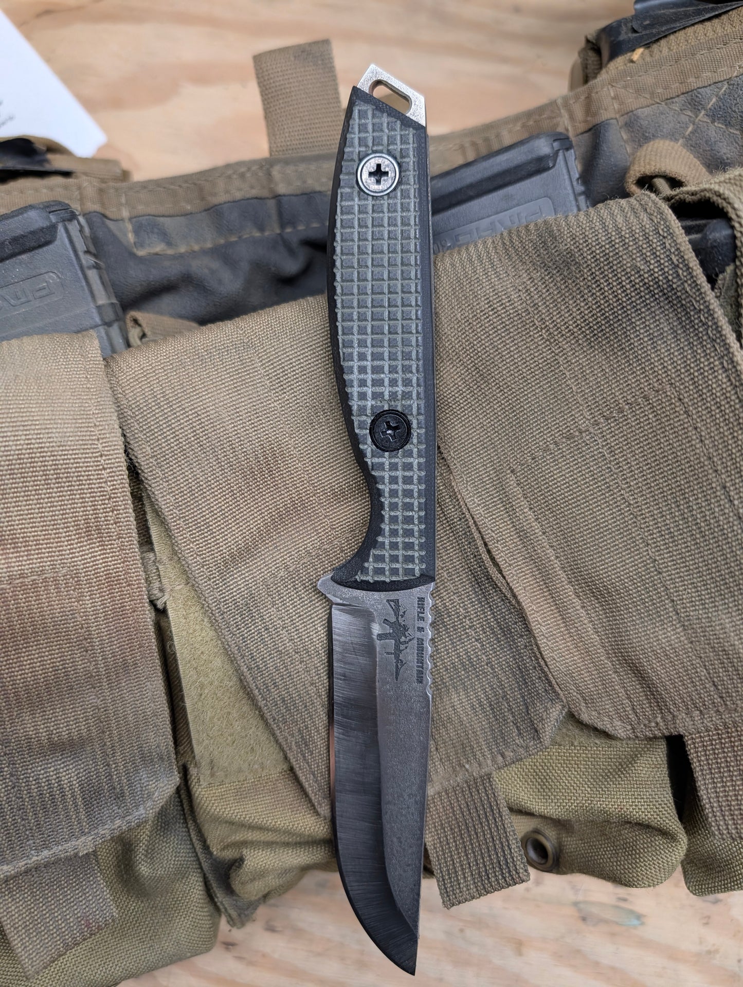 Prototype Bushcraft knife made in usa